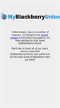 Mobile Screenshot of myblackberryunlock.com